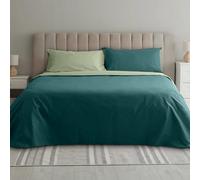 Lisola Set Copripiumino Singolo, in Cotone Pregiato, Made in Italy, Sacco Copripiumino 155x240 cm + 1 Federa 50x80cm, Bicolor, Double Face. Modello: Tortona