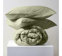 Lisola Set Copripiumino Una Piazza e Mezza in Cotone, Made in Italy, Sacco 200x240 cm con 2 Federe 50x80 cm, Tinta Unita