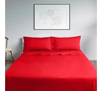 Lisola Set Lenzuola Matrimoniale, Completo Lenzuola in Cotone Percalle 200TC, Made in Italy, Lenzuola da Sopra 250x290cm + 2 Federa 50x80cm, Tinta Unita. Modello: Milano