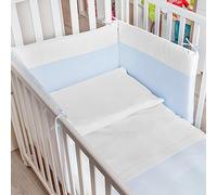 Lisola Set Lenzuola Neonato, per Lettino o Culla, Lenzuolo Sopra 120 x 180 cm + Lenzuolo Sotto 60 x 130 cm + Federa 40 x 60 cm, Made in Italy, in Puro Cotone, Leggero e Delicato. Modello: Pix, Bianco