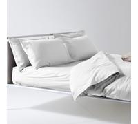 Lisola Set Lenzuola Una Piazza E Mezza, Parure Lenzuola in Cotone Pregiato, Made in Italy, Lenzuolo Sopra 200x290cm + 2 Federe 50x80cm, Tinta Unita. Modello: Tortona, Bianco