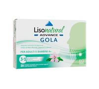Lisonatural Advance Gola Integratore Alimentare gusto Mentolo e Limone, 20 pastiglie