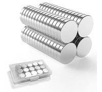 LISOPO 60 pezzi Magneti al neodimio 8 x 2 mm - Piccoli magneti mini forti per lavagna magnetica, bacheca, frigorifero, artigianato