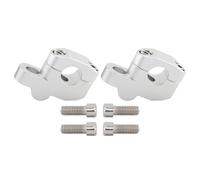 LISROEU Attacchi Manubrio Riser Universale per Manubrio da 22 Mm 25 Mm 28 Mm per Moto Motocross Montaggio A Morsetto Parti Modificate per Pit Bike(Silver,25MM)