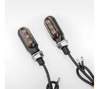 LISROEU frecce Moto 2 Pz Luci di Direzione per Motociclette 8 Mm Ambra Lampeggiante Luce Lampeggiante Lampada di Direzione 12 V Moto Indicatore Lampada Accessori(2pc Black Shell)