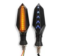LISROEU frecce Moto Compatibile con Suzuki 2 Pezzi Universale 10mm Filettato Moto Indicatore di Direzione Luce Ambra Moto Lampeggiante 12v 6W Lampada(Blue)