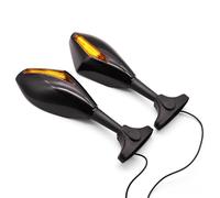 LISROEU frecce Moto Compatibile con ZX6R per ZX636 per ZX6RR 2001 2002 2003 2004 per ZX-9R per ZX-9 Indicatori di Direzione per Motociclette Indicatori di Direzione Specchietti Laterali(Black)