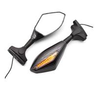LISROEU frecce Moto Compatibile con ZX6R per ZX636 per ZX6RR 2001 2002 2003 2004 per ZX-9R per ZX-9 Indicatori di Direzione per Motociclette Indicatori di Direzione Specchietti Laterali(Carbon Fiber)