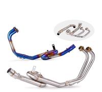 LISROEU Silenziatori terminali Compatibile con YZF per MT03 per R25 per R3 2015 2016 2017 2018 2020 Accessori per Moto Scarico Completo Tubo Tubo Centrale Tubo Slip-on(Type A)