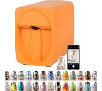 Lissontine Macchina Unghie Stampante Nail Art Stampante per Nail Design Professionale e Macchina Automatica Unghie, Facile da Usare Senza Esperienza Orange