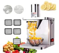 Lissontine Tritaverdure per Frutta E Verdura in Acciaio Inox, Tritaverdure Elettrico Professionale, Cubettatrice per Cipolle, Patate E Carote con Ampia Apertura di Alimentazione