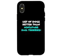 List Of Dogs Better Than Miniature Bull Terriers Custodia per iPhone X/XS
