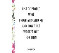 List Of People Who Underestimated Me And How That Worked Out For Them: lined notebook