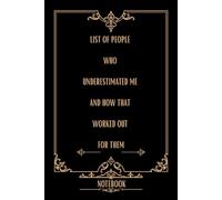 List Of People Who Underestimated Me And How That Worked Out For Them: lined notebook