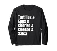 Lista degli ingredienti dei Tacos per la Colazione Ricetta Divertente Maglia a Manica