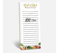 Lista della spesa di 100 fogli, blocco note magnetico Food&Shit divertente lista della spesa dallo stile fresco con magnete, memo, appunti, lista delle cose da fare e pianificatore (7.6cm x 20cm)