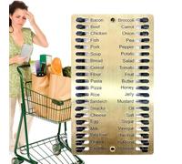 Lista della spesa riutilizzabile in metallo, lista della spesa in metallo | Blocco della lista della spesa per più ordine - Rimani organizzato, mantieni una mentalità economica, lista della spesa