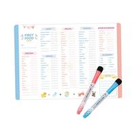 Lista di controllo dei primi alimenti per bambini, Lista di controllo dei primi alimenti per bambini 12x8, 5 pollici Tabella magnetica degli per il frigorifero della cucina Scrivibile Ca