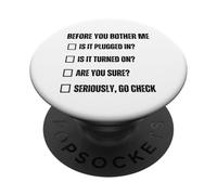 Lista di controllo della tecnologia dell'informazione Supporto tecnico divertente PopSockets PopGrip Adesivo