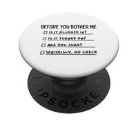 Lista di controllo della tecnologia dell'informazione Supporto tecnico divertente PopSockets PopGrip Adesivo