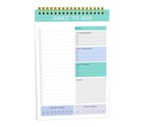 Lista di controllo giornaliero a senza data Planner giornaliero | Coil Undated Daily Task Planners Task list Organizzatore Agenda Pad Per Lavoro Casa Personale Quotidiano Task List Blocco