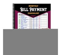 Lista Di Controllo Per Il Pagamento Delle Fatture, Libro Organizzativo Del Bilancio Mensile, Gestione Finanziaria Familiare, Monitoraggio Della Spese, Guida Al Pagamento Di 4 Anni Per Economia