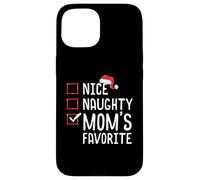 Lista di Natale preferita di Nice Naughty Moms Custodia per iPhone 15