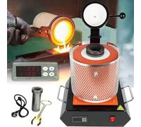 LISTaRSw Forno per Fusione Dell'oro da 1800 W - Pentola in Grafite + Rete Protettiva in Metallo, Forno di Fusione a 1150 °c, Completamente Fuso in 40-48 Minuti, per Fondere Rame, Argento
