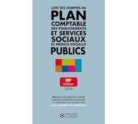 Liste des comptes du plan comptable des établissements et services sociaux et médico-sociaux publics