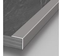 Listelli angolari in alluminio, 90 cm, 3 pezzi, protezione per piastrelle, lisci e robusti, ideali per rinnovare pareti e pellicce, Heavy-Du (grigio, 40 x 40 mm)