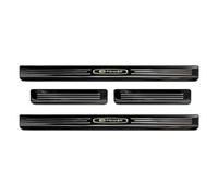 Listelli battitacco in acciaio inox nero compatibile con Ford Mustang Mach-E 2020- 'E-Power' - 4-pezzi