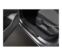 Listelli battitacco in acciaio inox Nero lucido compatibile con Volkswagen Caddy V 2020- 'E-Power' - 2-pezzi