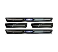 Listelli battitacco in acciaio inox nero lucido compatibile con Volvo XC60 II 2017-2021 & Facelift 2021- 'Hybrid' - 4-parti