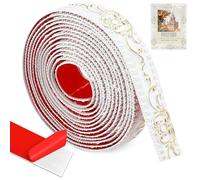 Listelli da parete autoadesivi, 500 cm x 3,6 cm x 6 mm, bianco e oro, autoadesivi, listelli decorativi da parete, per porte, soffitti, decorazioni per la casa (B)