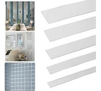 Listelli decorativi autoadesivi in stucco, per soffitto in acciaio inox, 5 m, strisce dorate, autoadesive, per pareti, specchi, soffitti, decorazioni per mobili (argento, 2 cm)