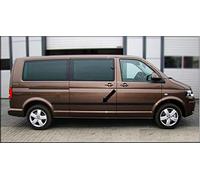 Listelli di protezione laterali neri adatti per Volkswagen VW T5 passo lungo 2003-03.2015 F38L (3700099)