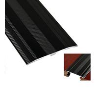 Listelli For Fughe For Pavimenti, Utilizzati For Soglie Interne Ed Esterne, Bordi Di Moquette E Strisce Antiscivolo, Larghezza 60 Mm.(Black)