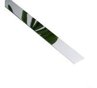 Listelli in metallo per soffitto in acciaio inox, lunghezza 5 m, strisce decorative per pareti e soffitti (argento)