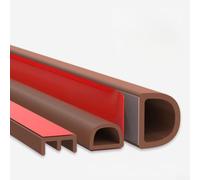 Listelli in silicone con linee di pressione per sigillare le intemperie e uso decorativo su porte e mobili, migliorando la protezione e il comfort della casa (marrone)