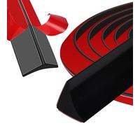 Listello Angolare per Piano di Lavoro Della Cucina Listello per Cucina Listello Angolare da Parete 3metri Listello da Cucina Autoadesivo Silicone Flessibilità Impermeabile Nero (Nero, 3m)