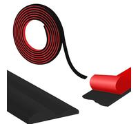 Listello autoadesivo flessibile per piastrelle, modanatura, protezione per angoli, in plastica, per parete e soffitto (nero lucido)