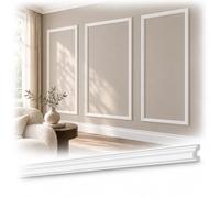 Listello da parete bianco, 175 x 4 x 1,8 cm, cornice decorativa rigida e geometrica da parete, 10 pezzi (DP1-1,75, 17,5 metri)