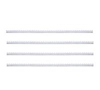 Listello dentato in acciaio zincato, lunghezza 1 m, spessore 2 mm, 4 pezzi, per recinzione, cancello, balcone, giardino, per un'efficace protezione antifurto e antifurto in casa e ufficio