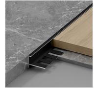 Listello di Copertura in Alluminio, 3Pcs*90Cm Striscia di Transizione per Pavimenti, Soglia Porta e Riempimento Fessure Parquet e Piastrelle(Black,H 8mm x L 2.7m(90cm*3))