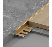 Listello di Copertura in Alluminio, 3Pcs*90Cm Striscia di Transizione per Pavimenti, Soglia Porta e Riempimento Fessure Parquet e Piastrelle(Gold,H 8mm x L 2.7m(90cm*3))