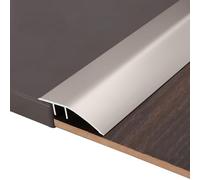 Listello di finitura in alluminio per moquette e pavimenti, striscia di transizione per soglia della porta, altezza inferiore a 1 cm, lunghezza circa 90 cm, larghezza 43 mm (circa 43 mm), A