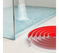 Listello di protezione anti-schizzi per doccia autoadesivo da 200 cm, guarnizione per doccia con protezione anti-schizzi, blocco per acqua della doccia per porta doccia senza cornice, soglia in