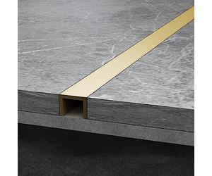 Listello di transizione - Robusto listello decorativo in ottone massiccio per pavimenti in laminato e piastrelle/legno, facile da pulire e tagliare a piacere, striscia di giunzione