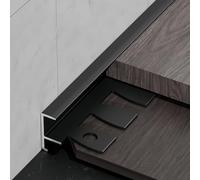 Listello flessibile in alluminio per scale, 90 cm, 3 pezzi, facile da installare, design moderno, protegge le scale e i bordi del pavimento (Opt 2, 18,5 mm)