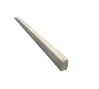 Listello Glamour Soft in Alluminio - barra 2 metri (Silver, 10x8mm)